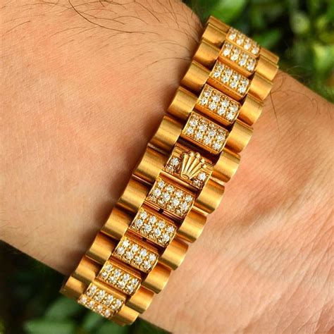 rolex gold bangles|Rolex 14k gold men's bracelet.